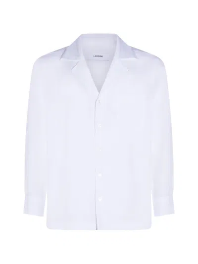 Lardini Camp-collar Pocket Shirt In White