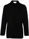 Lardini Peak-lapel Double-breasted Blazer In Black