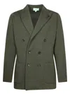 Lardini Military Green Wool Cardigan Jacket In Green