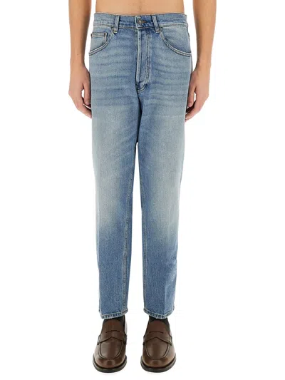 Lardini Stretch Cotton Denim Jeans In Blue