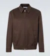 Lardini Cashmere And Wool Blouson In Brown