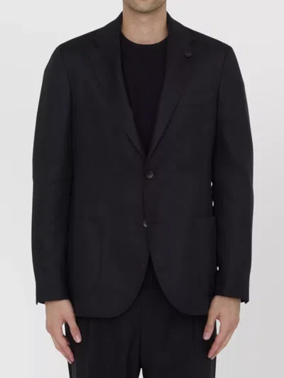 LARDINI CASHMERE BLEND JACKET FEATURING BROOCH