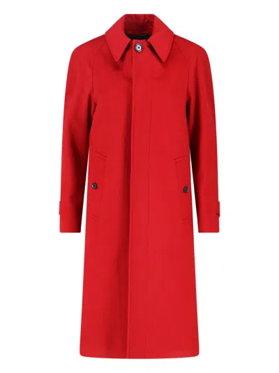 Lardini Cashmere Coat In Red