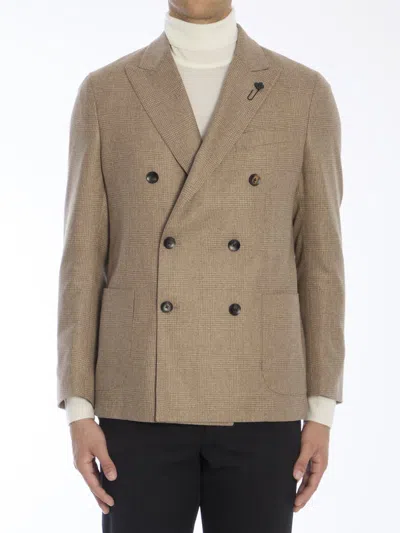 Lardini Cashmere Jacket In Beige