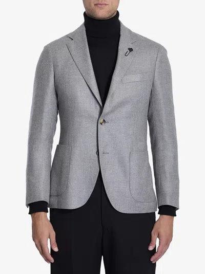 Lardini Cashmere Jacket In Grey