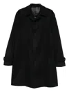 Lardini Cashmere Outerwear Coat With Classic Collar In Black