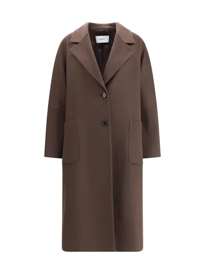 Lardini Cashmere Oversized Coat In Brown