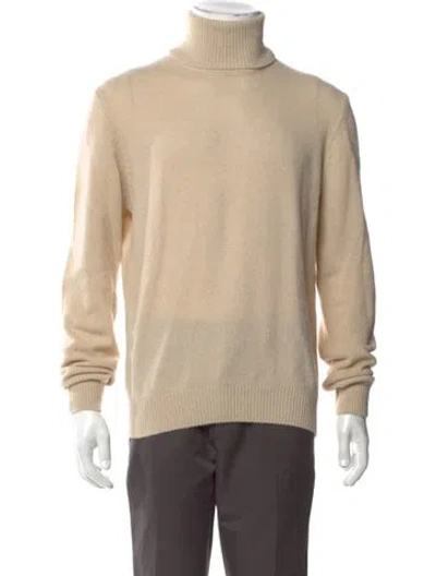 Pre-owned Lardini Cashmere Turtleneck Pullover In Neutral
