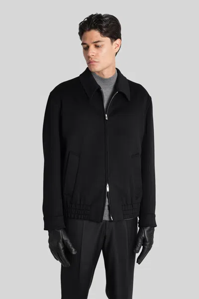 Lardini Casual Jacket In Black Cotton