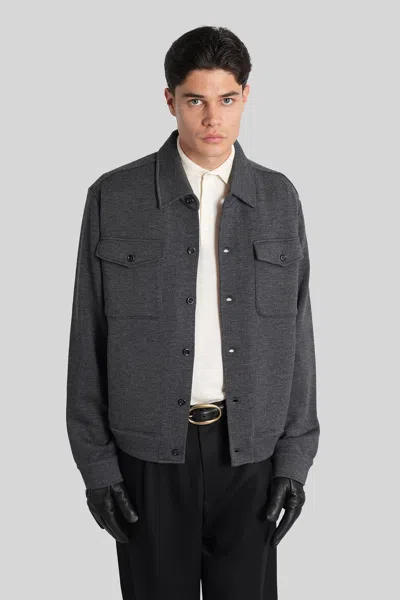 LARDINI CASUAL JACKET IN GREY WOOL