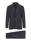 Lardini Wool Single-breasted Suit In Blue