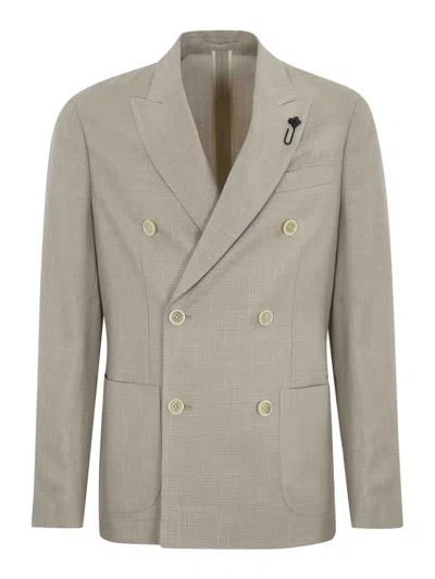 Lardini Roma Double-breasted Jacket In Green