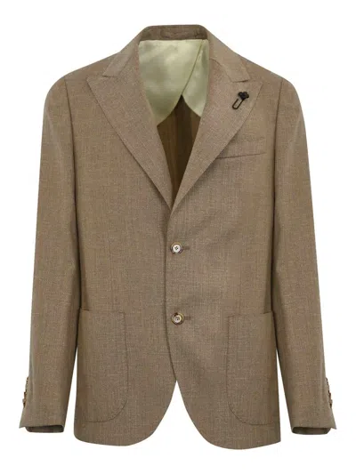 Lardini Iconic Drop 7 Regular Jacket In Brown