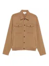 Lardini Buttoned Flap-pocket Jacket In Brown