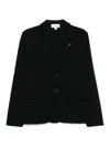 Lardini Navy Blue Tailored Jacket With Functional Pockets In Black