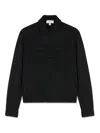 Lardini Textured Wool Knit Jacket With Button Fastening And Flap Pockets In Black