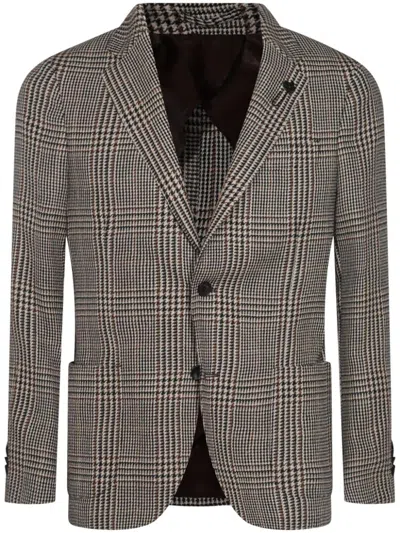 LARDINI CHECK-PATTERN BLAZER
