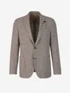 Lardini Brooch-detail Single-breasted Blazer In Brown