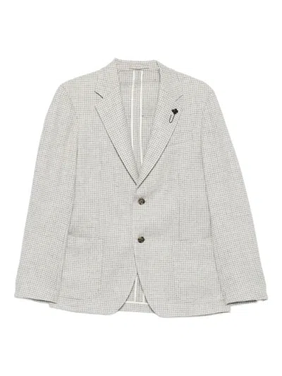 LARDINI CHECKED-PATTERN BLAZER