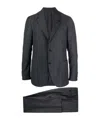 Lardini Checked Peak-lapels Single-breasted Suit In Black