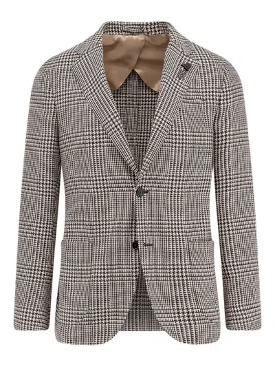 LARDINI CHECKED SINGLE-BREASTED BLAZER
