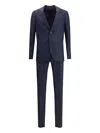 Lardini Checked Single-breasted Suit In Blue