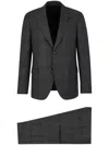 Lardini Checkered Pattern Suit In Grey
