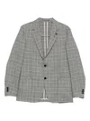 Lardini Checked Two-button Blazer In Multi