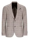 Lardini Checked Two-button Jacket In Multi
