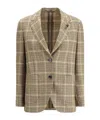 Lardini Checked Twoo-button Blazer In Multi