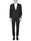 Lardini Peak Lapel Single-breasted Suit For Men In Black