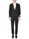 Lardini Peak Lapel Single-breasted Suit For Men In Black