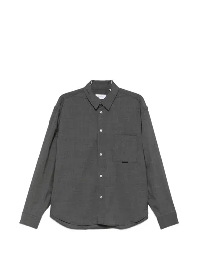 Lardini Chest-pocket Button-up Shirt In Gray