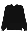 Lardini Classic Virgin Wool Crew Neck Sweater In Black