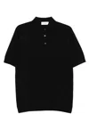 Lardini Classic Black Polo Shirt With Timeless Design In Black