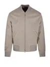 Lardini Classic Bomber Jacket In Pure Virgin Wool In Gold