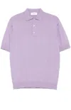 Lardini Short-sleeved Polo With Classic Collar In Pink