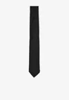 Lardini Classic Silk Tie In Black