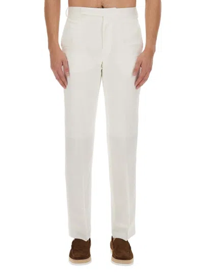 Lardini Classic Straight Leg Trousers In White