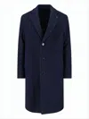 Lardini Classic Tailored Coat With Three-button Closure In Blue