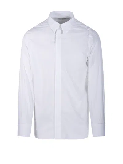 Lardini Classic White Long-sleeve Shirt With Structured Collar And Tailored Fit