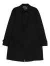 Lardini Loose Fitting Virgin Wool Coat In Black