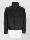 Lardini Coat Collar Elastic Hem Front Pockets In Black
