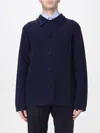 Lardini Relaxed Fit Jacket With Collar And Pockets In Blue