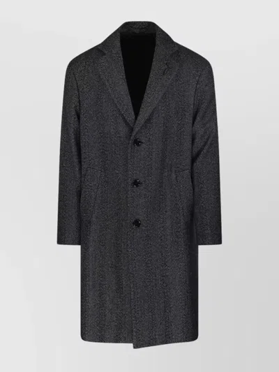 LARDINI COAT LONG LENGTH NOTCHED LAPEL