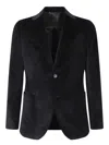 Lardini Tailored Black Blazer With Precision Craftsmanship And Elegance In Black