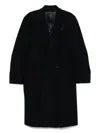 Lardini Buttoned Longline Jacket Notched Lapel In Black