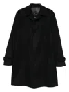 Lardini Cashmere Outerwear Coat With Classic Collar In Black