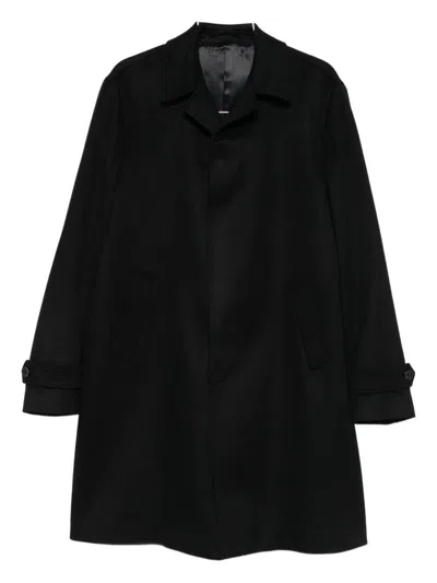 LARDINI LARDINI BLACK TRENCH COAT