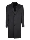 Lardini Three-button Notched Lapel Coat In Black